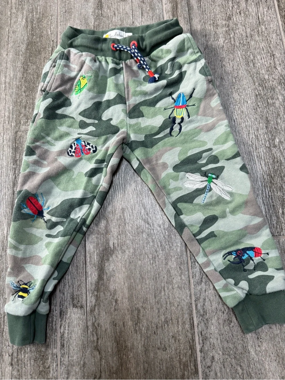 Baby Boden Camo Bugs Insects Ladybug Bee Dragonfly Jogger Pant  - 3T